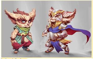 Two yordles in disguise costumes