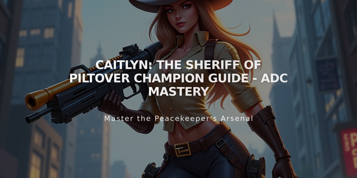 Caitlyn: The Sheriff of Piltover Champion Guide - ADC Mastery