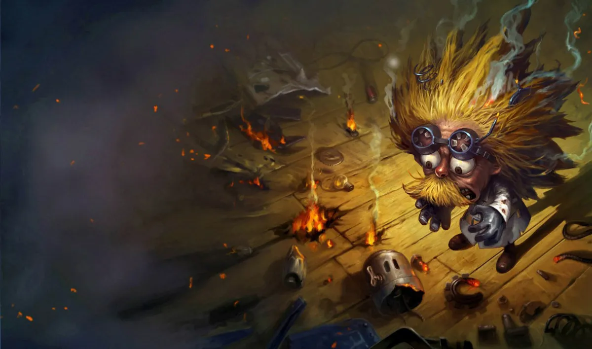 Heimerdinger portrait in blue background