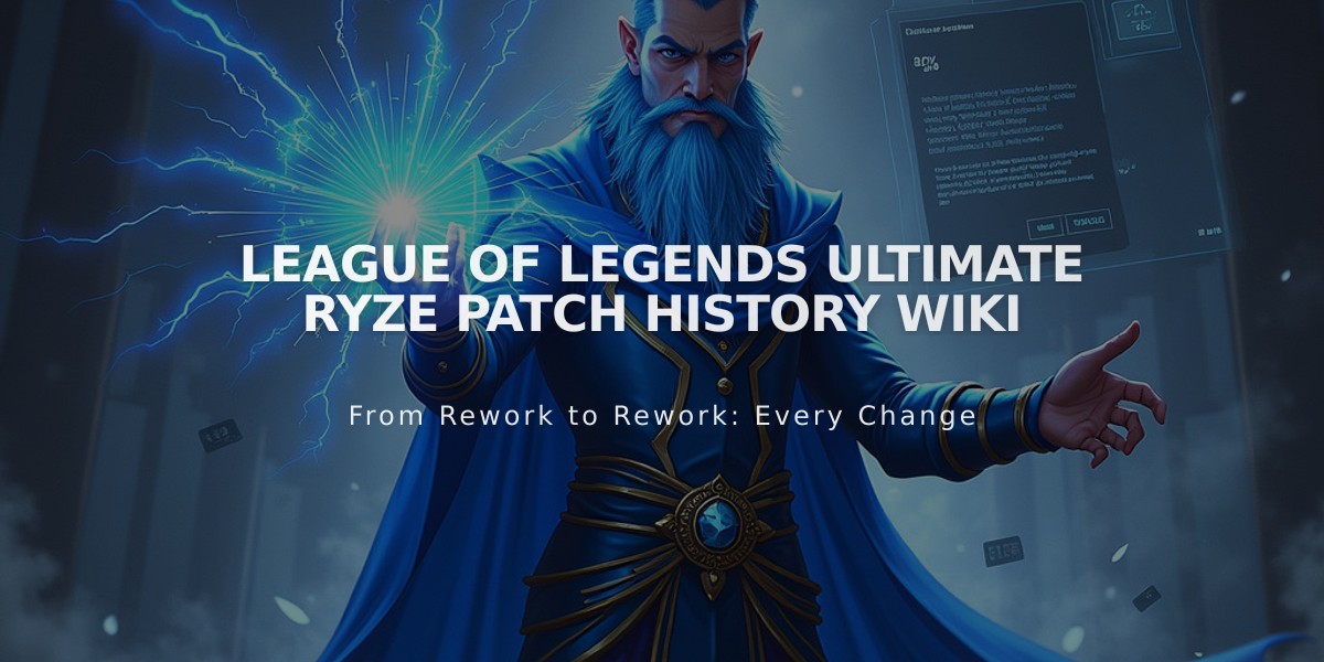 League of Legends Ultimate Ryze Patch History Wiki