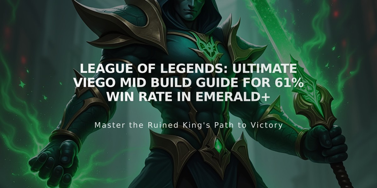 League of Legends: Ultimate Viego Mid Build Guide for 61% Win Rate in Emerald+