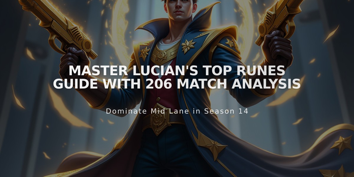 Master Lucian's Top Runes Guide with 206 Match Analysis