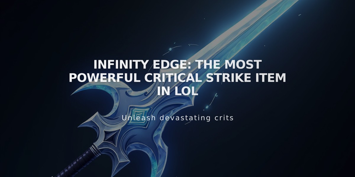 Infinity Edge: The Most Powerful Critical Strike Item in LoL