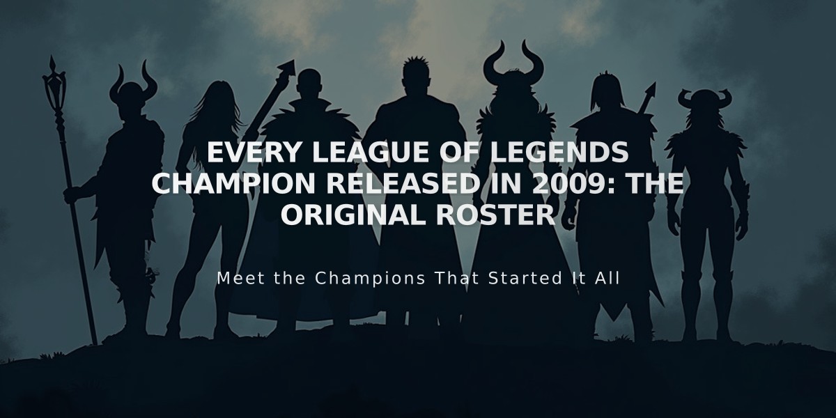 Every League of Legends Champion Released in 2009: The Original Roster