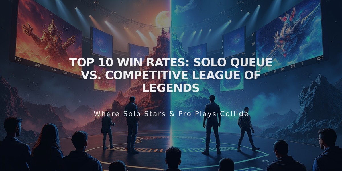 Top 10 Win Rates: Solo Queue vs. Competitive League of Legends