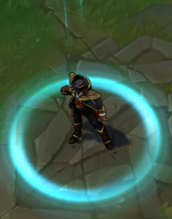 Blue glowing recall circle