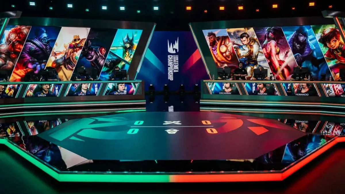 LEC esports stage setup