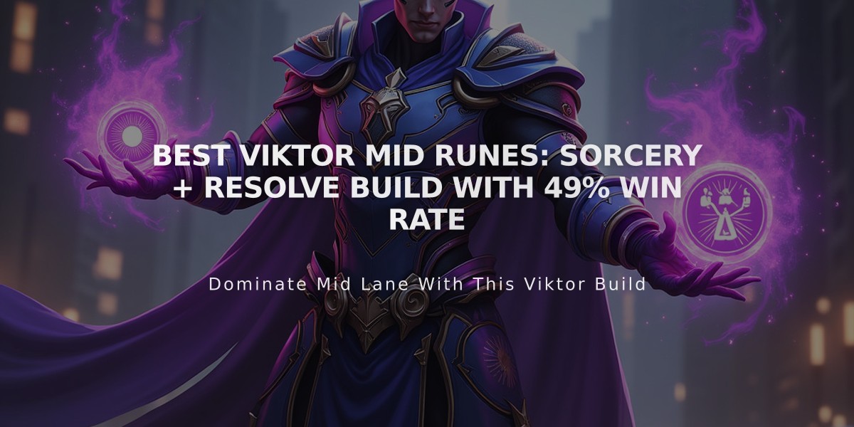 Best Viktor Mid Runes: Sorcery + Resolve Build With 49% Win Rate