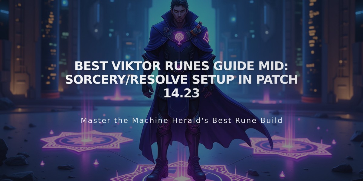 Best Viktor Runes Guide Mid: Sorcery/Resolve Setup in Patch 14.23