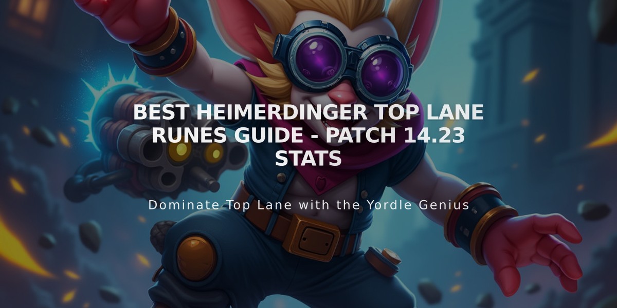 Best Heimerdinger Top Lane Runes Guide - Patch 14.23 Stats