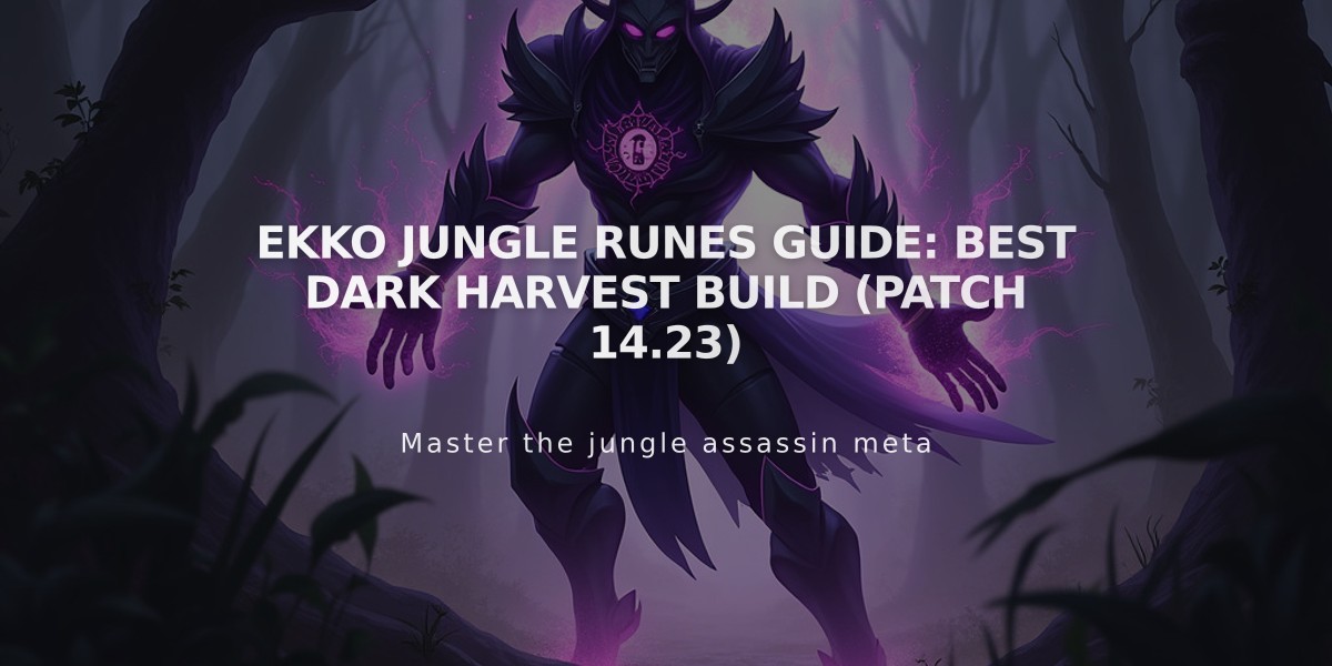 Ekko Jungle Runes Guide: Best Dark Harvest Build (Patch 14.23)