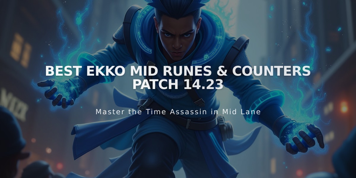 Best Ekko Mid Runes & Counters Patch 14.23