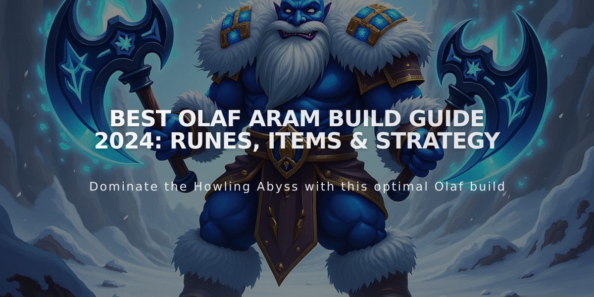 Best Olaf ARAM Build Guide 2024: Runes, Items & Strategy