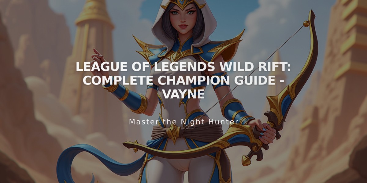 League of Legends Wild Rift: Complete Champion Guide - Vayne