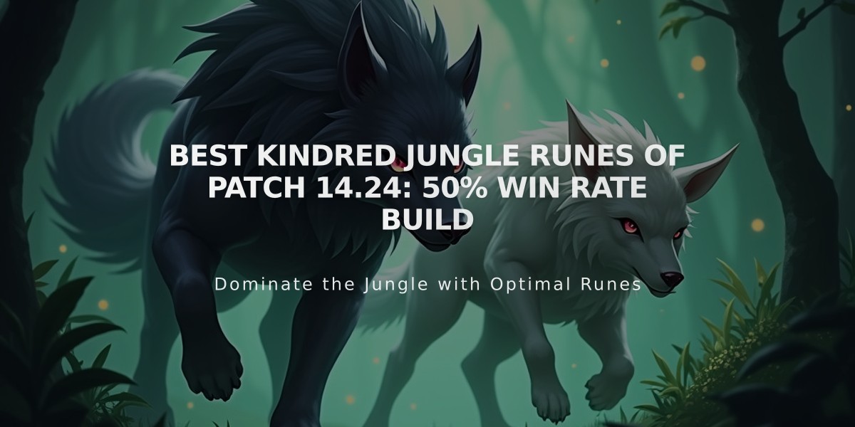 Best Kindred Jungle Runes of Patch 14.24: 50% Win Rate Build