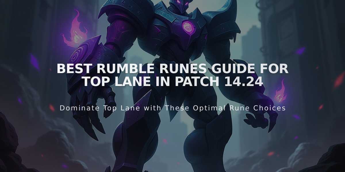 Best Rumble Runes Guide For Top Lane in Patch 14.24