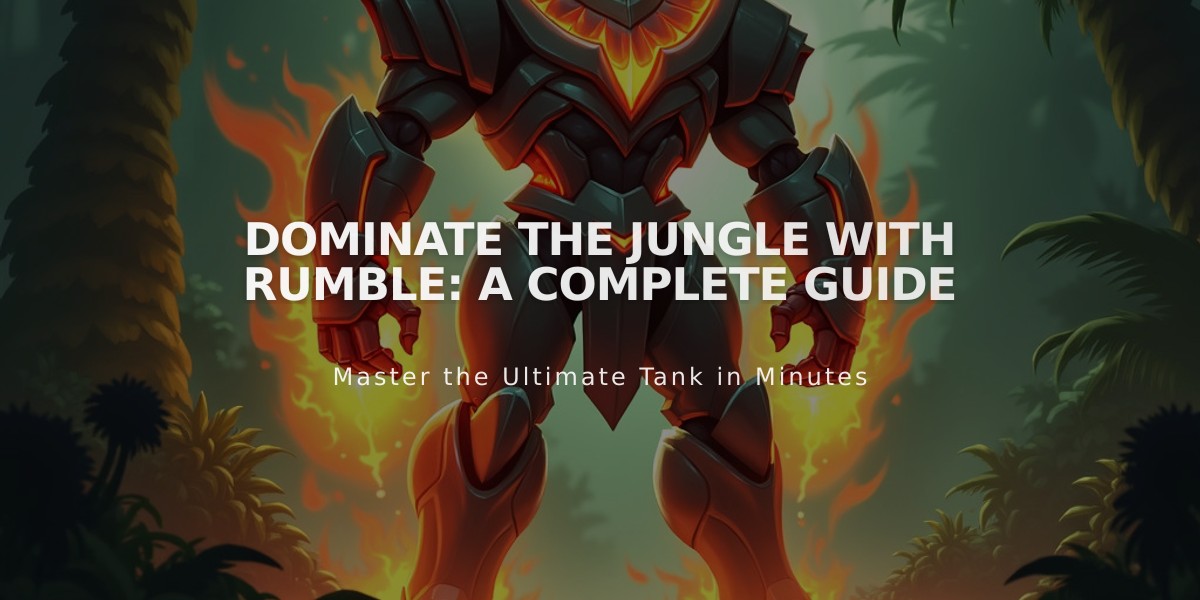 Dominate the Jungle with Rumble: A Complete Guide