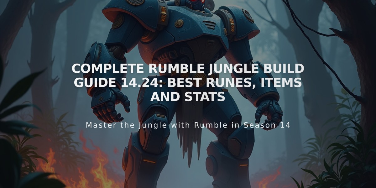 Complete Rumble Jungle Build Guide 14.24: Best Runes, Items and Stats