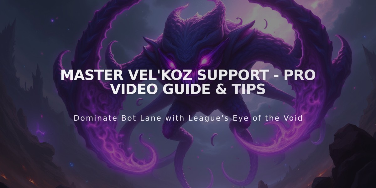 Master Vel'Koz Support - Pro Video Guide & Tips