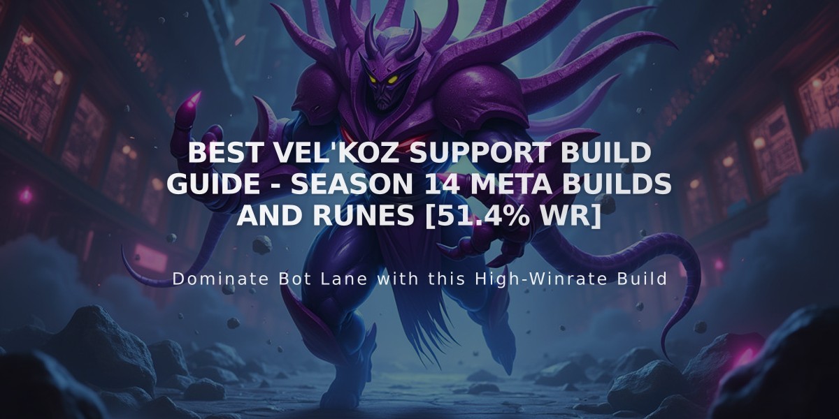 Best Vel'Koz Support Build Guide - Season 14 Meta Builds and Runes [51.4% WR]