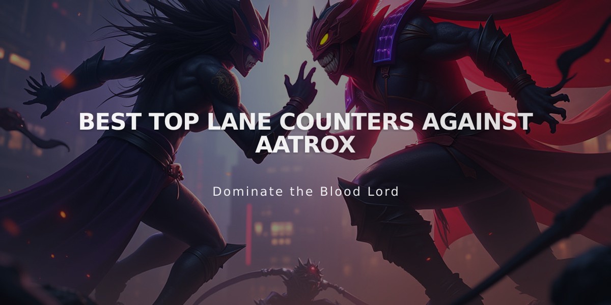 Best Top Lane Counters Against Aatrox