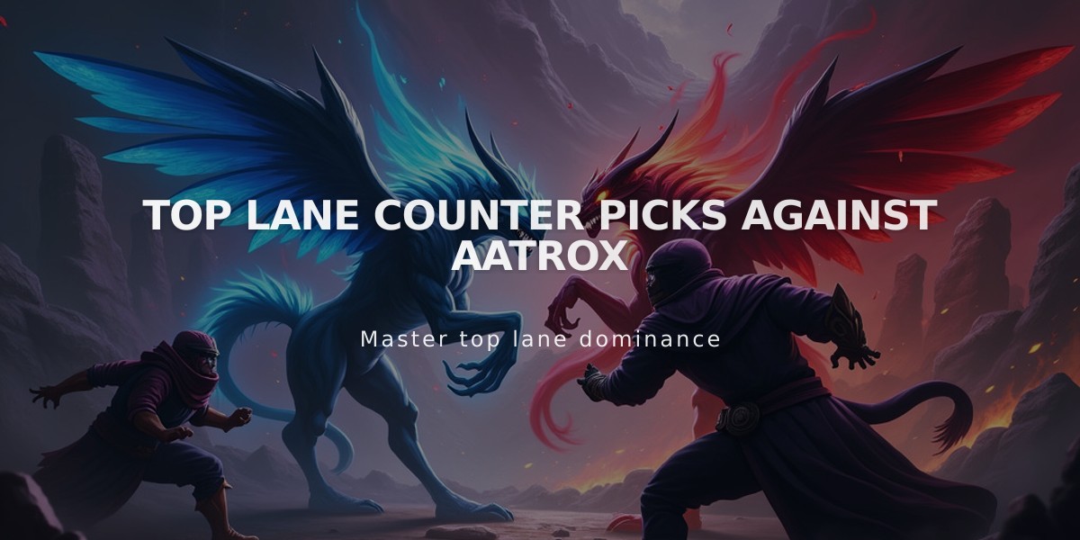 Top Lane Counter Picks Against Aatrox