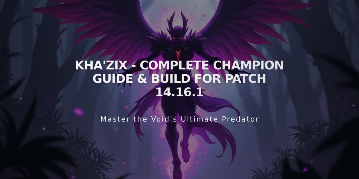 Kha'Zix - Complete Champion Guide & Build for Patch 14.16.1