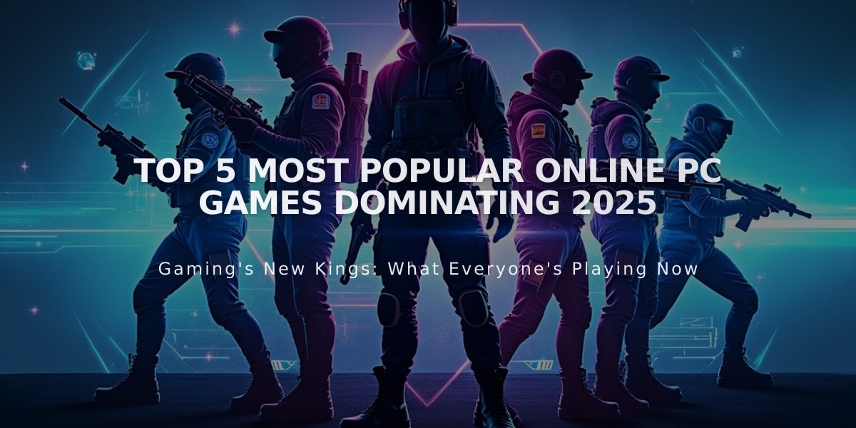 Top 5 Most Popular Online PC Games Dominating 2025