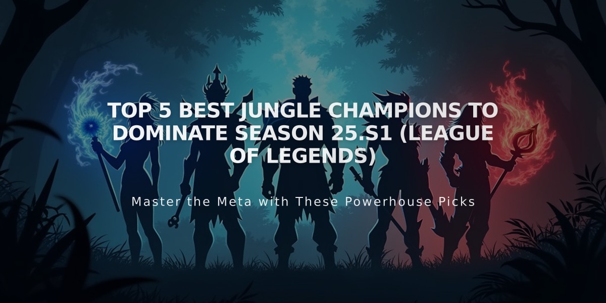 Top 5 Best Jungle Champions to Dominate Season 25.S1 (League of Legends)