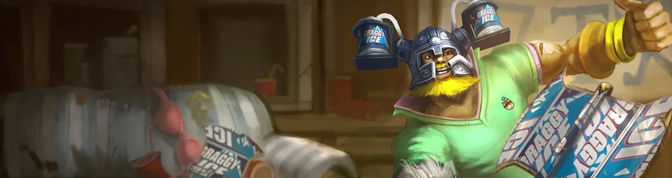 Olaf wearing a beer helmet