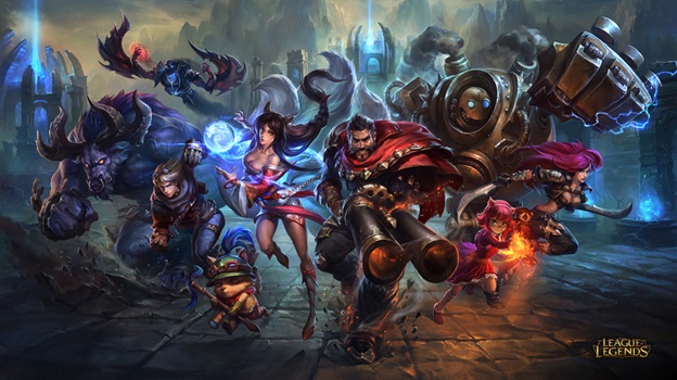 League of Legends gameplay action scene