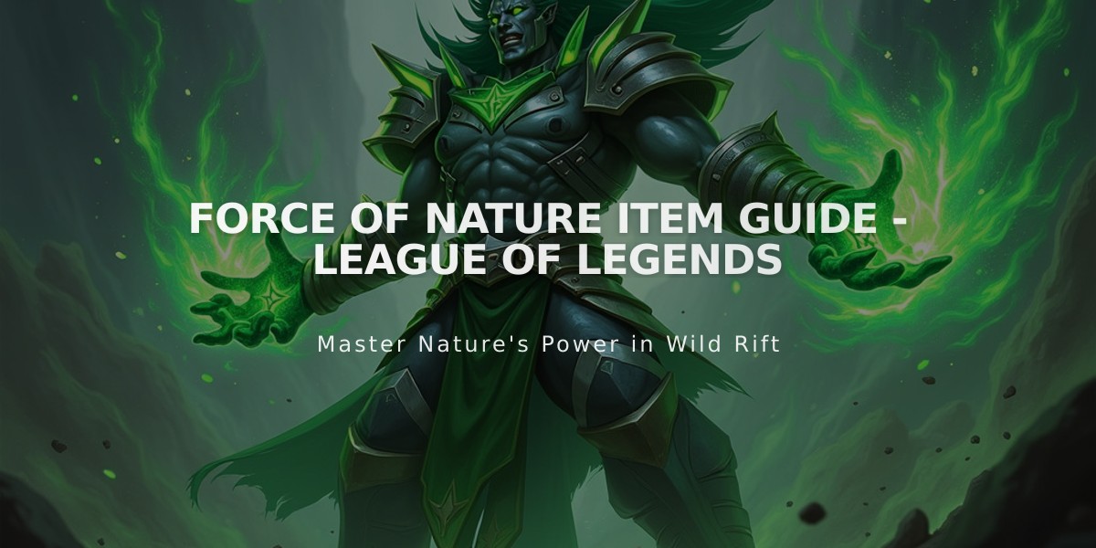 Force of Nature Item Guide - League of Legends