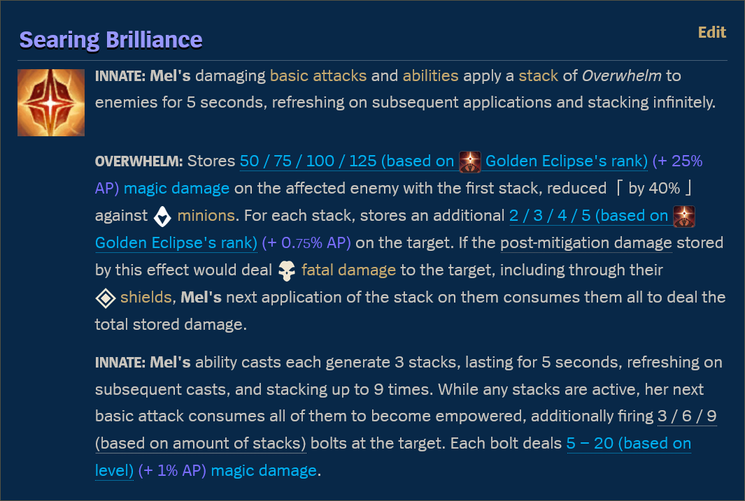 Mel's Golden Eclipse passive ability icon