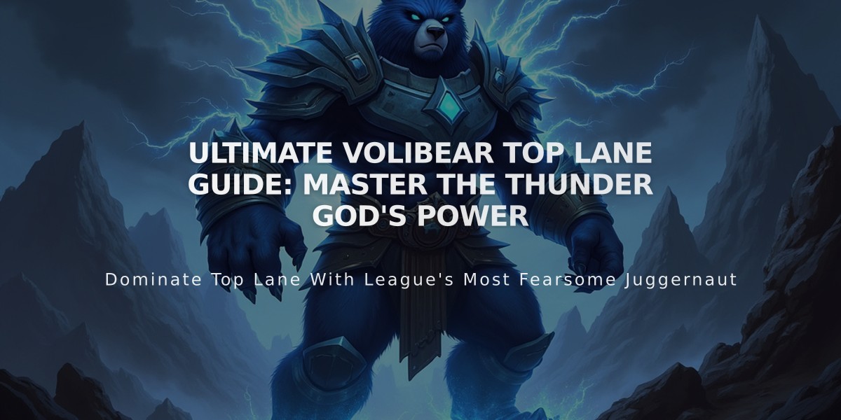 Ultimate Volibear Top Lane Guide: Master the Thunder God's Power