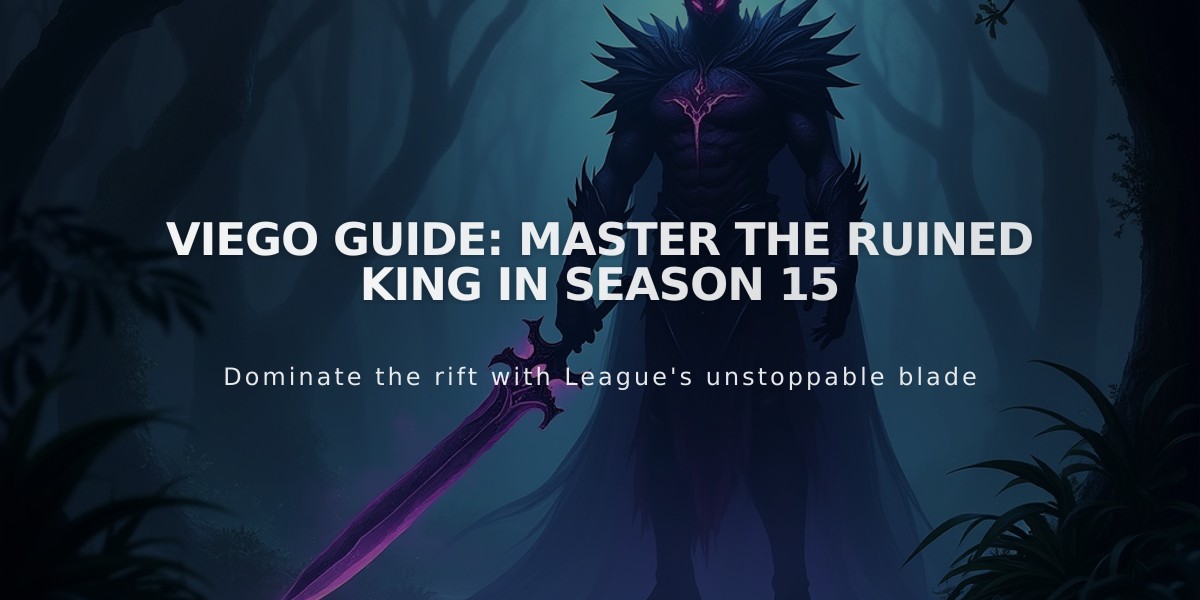 Viego Guide: Master The Ruined King in Season 15