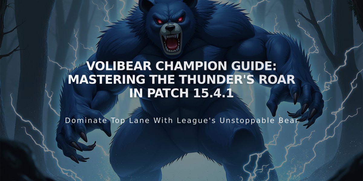 Volibear Champion Guide: Mastering the Thunder's Roar in Patch 15.4.1