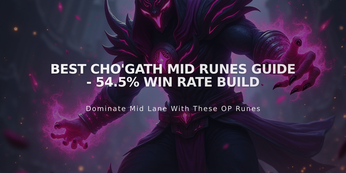 Best Cho'Gath Mid Runes Guide - 54.5% Win Rate Build