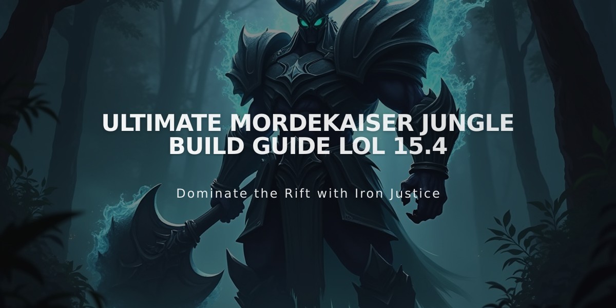 Ultimate Mordekaiser Jungle Build Guide LoL 15.4