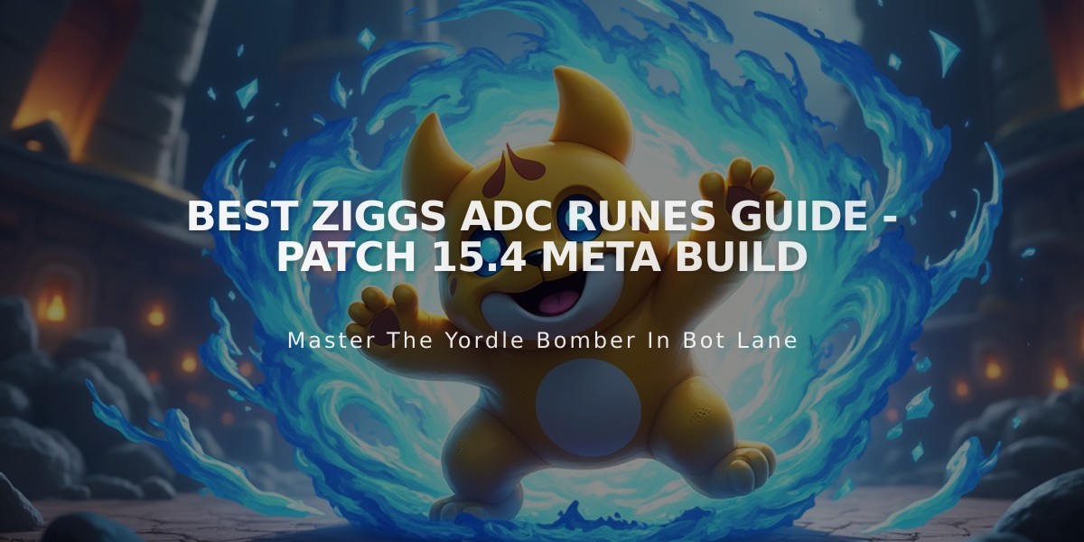 Best Ziggs ADC Runes Guide - Patch 15.4 Meta Build